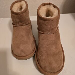UGG Chestnut Suede Boots with Plush Lining